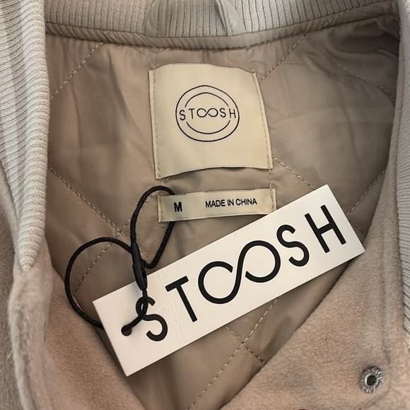 SOLD‼️ Stoosh tan and eggshell bomber jacket - Picture 5 of 5